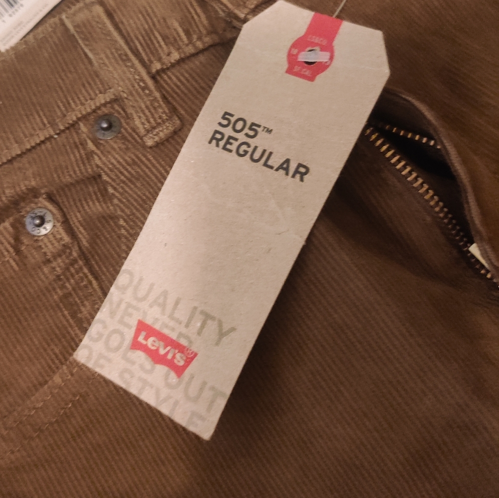 Brown corduroy Levi's 505 Regular fit